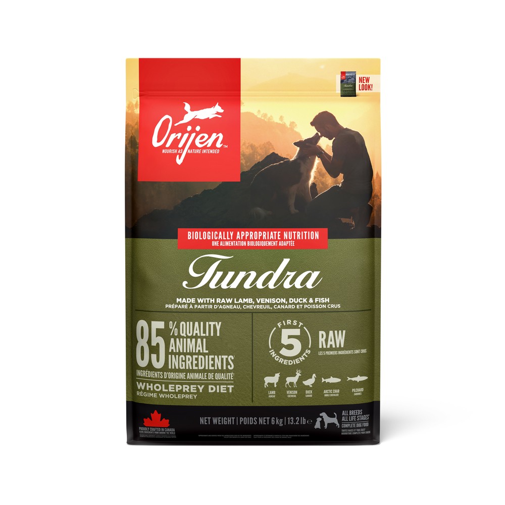 Orijen Orijen Tundra Duck Lamb Liver Pork Venison pet food packaging